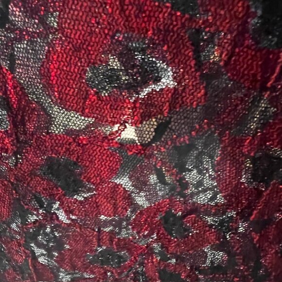 Plus Size Baby Doll Sleepware Valentine Shorty Lingerie Red and Black - Picture 10 of 13